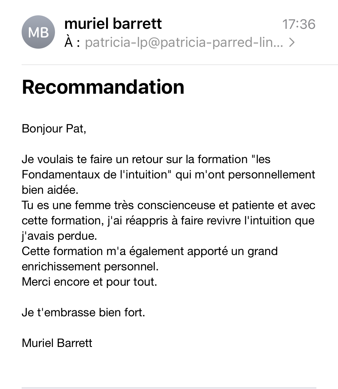 muriel barrett fondamentaux intuition
